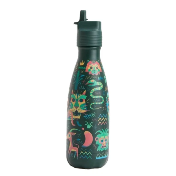 Chilly's Original Kids Safari Παιδικό Παγούρι Θερμός Ανοξείδωτο BPA Free Κυπαρισσί 350ml