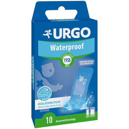 Urgo Waterproof Pads Αδιάβροχα Αυτοκόλλητα Επιθέματα Πληγών 10 Τεμάχια