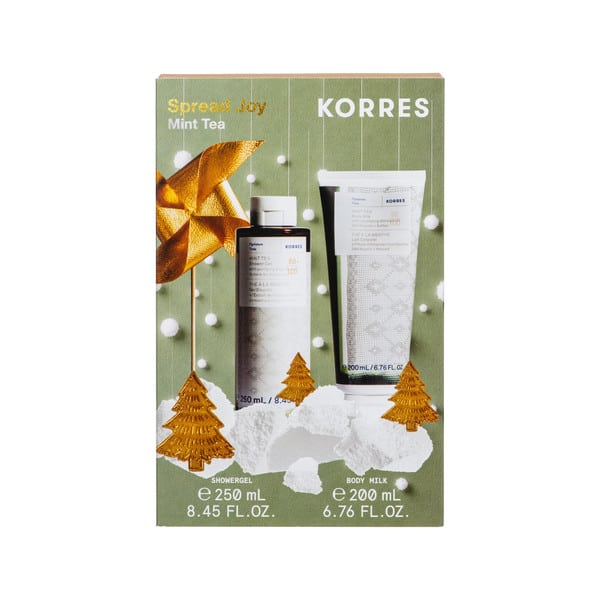Korres Promo Spread Joy με Mint Tea Shower Gel Αφρόλουτρο, 250ml & Mint Tea Body Milk Γαλάκτωμα Σώματος με Άρωμα Πράσινο Τσάι, 200ml, 1σετ