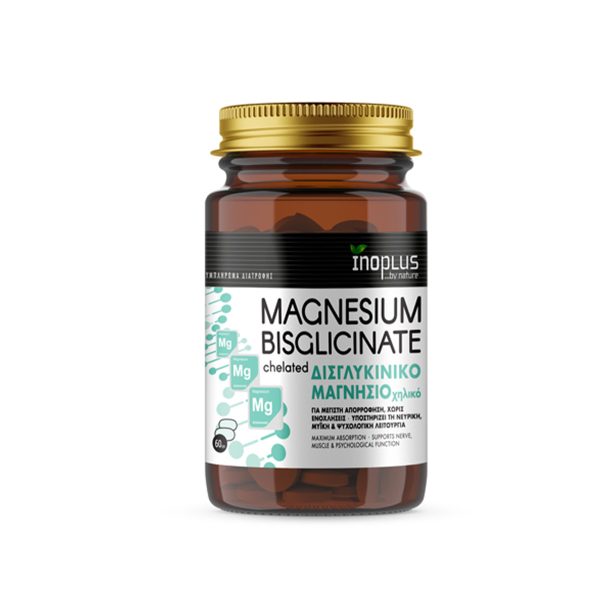 Inoplus Magnesium Bisglicinate 60 φυτικές κάψουλες
