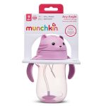 Munchkin Tip & Sip Straw Cat Κύπελλο με Καλαμάκι από 9m+, 296ml