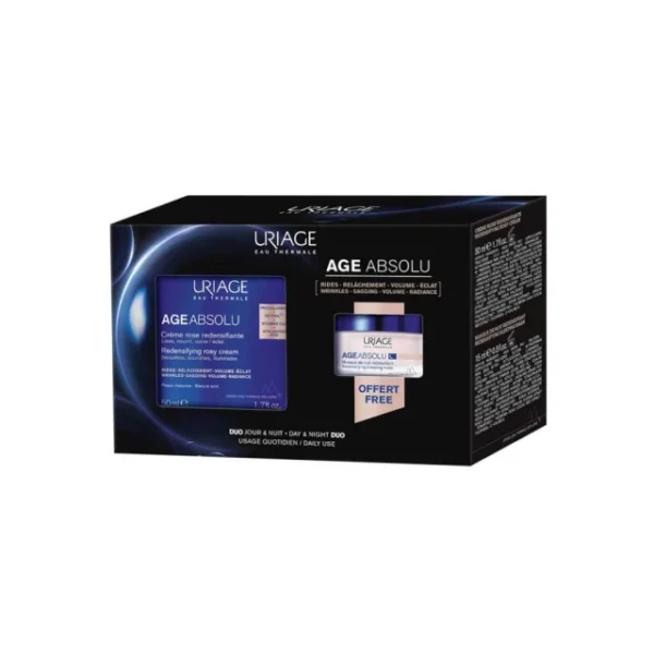 Uriage Promo με Age Absolu Redensifying Rosy Cream Αντιγηραντική Κρέμα Ημέρας, 50ml & Δώρο Age Absolu Redensifying Night Care Αντιγηραντική Μάσκα Νυκτός, 15ml, 1σετ