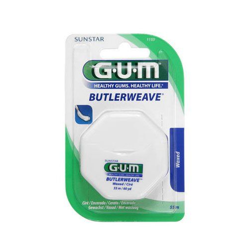 GUM ButlerWeave (1155) Waxed Floss Κηρωμένο Οδοντικό Νήμα, 55m