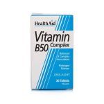 Health Aid B50 Complex 30 tab (Ενίσχυση Νευρικού - Πεπτικού Συστήματος)